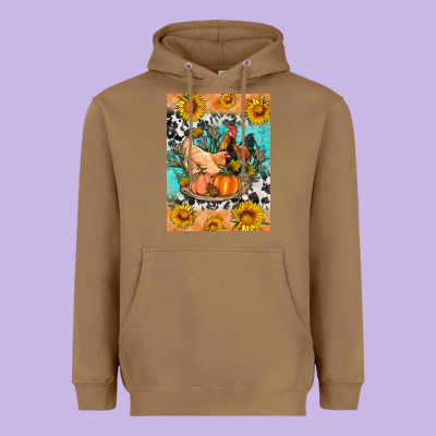 Fall Coop Animals Heavyweight Hoodie Designed By Artiststas