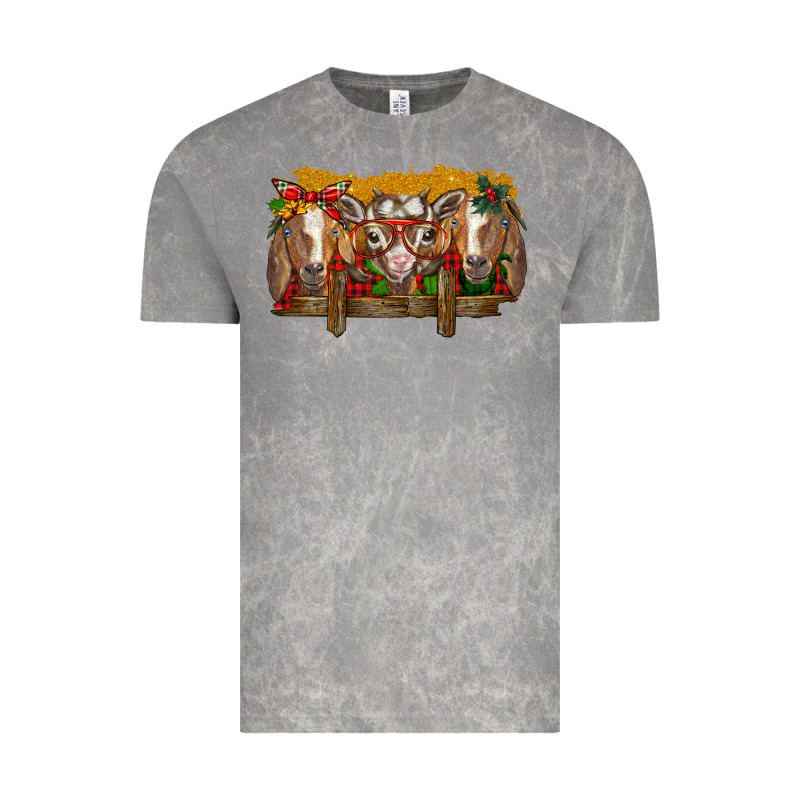 Christmas Goats Vintage Tee by BarkalooDesign | Teevron