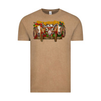 Vintage Coffee Christmas goats Vintage Tee - BarkalooDesign