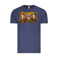 Vintage Denim Christmas goats Vintage Tee - BarkalooDesign