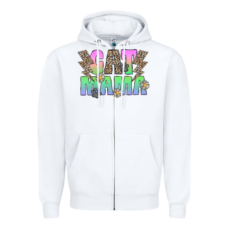 Cat Mama Zipper Hoodie by CowhideDigitalArt | Teevron