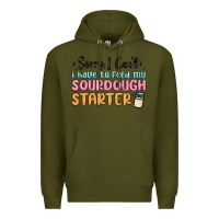 Army Green sorry i can t i have to feed my sourdough starter Premium Hoodie - MaliasSmallBusiness