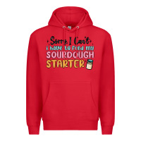 Red sorry i can t i have to feed my sourdough starter Premium Hoodie - MaliasSmallBusiness