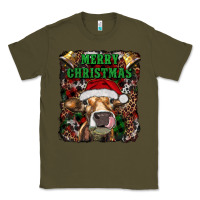 Army Green merry christmas heifer with cowbells Classic Tee - RanaPortraitStore
