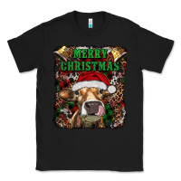 Black merry christmas heifer with cowbells Classic Tee - RanaPortraitStore