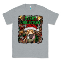 Heather Grey merry christmas heifer with cowbells Classic Tee - RanaPortraitStore
