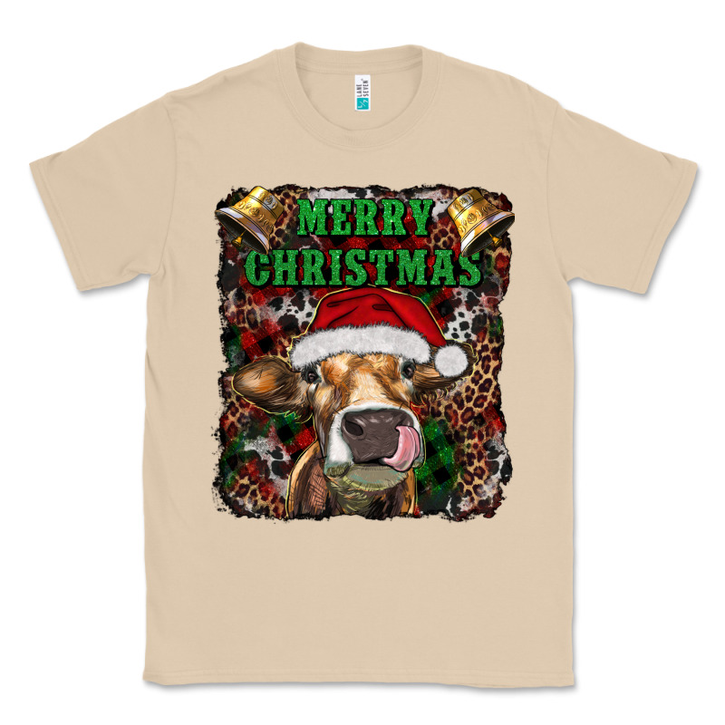 Merry Christmas Heifer With Cowbells Classic Tee by RanaPortraitStore | Teevron