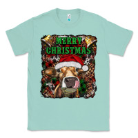 Seafoam merry christmas heifer with cowbells Classic Tee - RanaPortraitStore