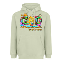 Matcha with god all things are possible summer Heavyweight Hoodie - AdoDesignShop
