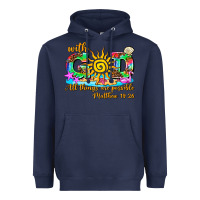 Navy with god all things are possible summer Heavyweight Hoodie - AdoDesignShop