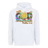 White with god all things are possible summer Heavyweight Hoodie - AdoDesignShop
