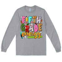 Heather Grey fifth grade energy Long Sleeve Tee - texasbilliewilder