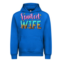 Cobalt spoiled wife Urban Hoodie - NancyCooperArtShop