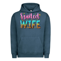 Pigment Midnight Navy spoiled wife Urban Hoodie - NancyCooperArtShop