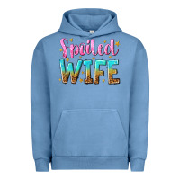 Pigment Pebble Blue spoiled wife Urban Hoodie - NancyCooperArtShop