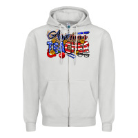 Dove Grey American Teacher Zipper Hoodie - Neo Western