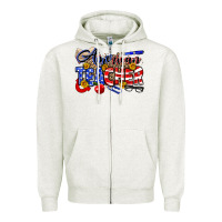 Oatmeal Heather American Teacher Zipper Hoodie - Neo Western