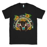 Black suffolk ewe front sunflowers rainbow Classic Tee - BarkalooDesign
