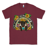 Burgundy suffolk ewe front sunflowers rainbow Classic Tee - BarkalooDesign