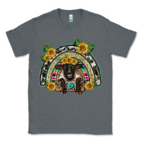 Charcoal Heather suffolk ewe front sunflowers rainbow Classic Tee - BarkalooDesign