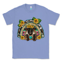 Colony Blue suffolk ewe front sunflowers rainbow Classic Tee - BarkalooDesign