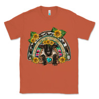 Copper suffolk ewe front sunflowers rainbow Classic Tee - BarkalooDesign