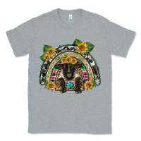 Heather Grey suffolk ewe front sunflowers rainbow Classic Tee - BarkalooDesign