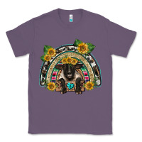 Lavender suffolk ewe front sunflowers rainbow Classic Tee - BarkalooDesign
