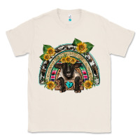 Natural suffolk ewe front sunflowers rainbow Classic Tee - BarkalooDesign