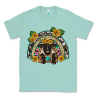 Seafoam suffolk ewe front sunflowers rainbow Classic Tee - BarkalooDesign