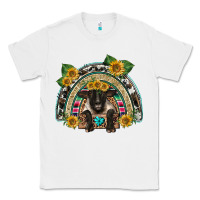 White suffolk ewe front sunflowers rainbow Classic Tee - BarkalooDesign
