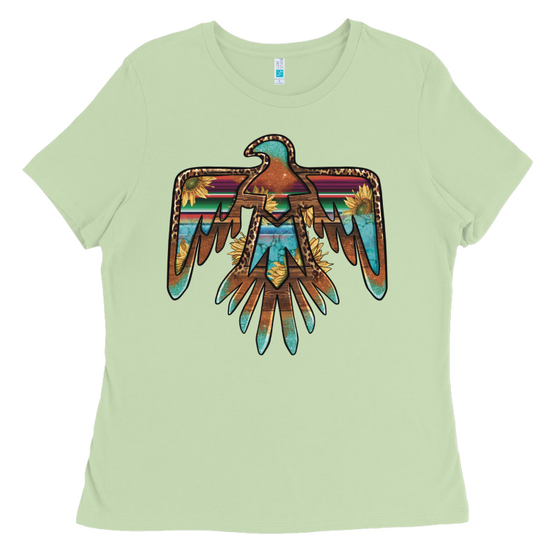 Thunderbird With Sunflowers Ladies Tee by BarkalooDesign | Teevron