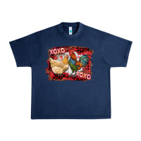 Navy xoxo rooster and chicken Urban Heavy Tee - RanaPortraitStore