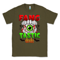 Army Green fang tastic dude Classic Tee - Zillion Design Studio