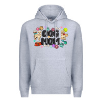 Heather Grey dog mom Premium Hoodie - MaliasSmallBusiness