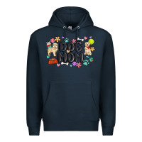 Navy dog mom Premium Hoodie - MaliasSmallBusiness