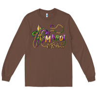 Chestnut mardi gras fleur de lis and beads Long Sleeve Tee - RanaPortraitStore