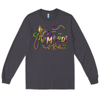Smoke mardi gras fleur de lis and beads Long Sleeve Tee - RanaPortraitStore