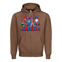Chestnut American truck gnomes Zipper Hoodie - Neo Western