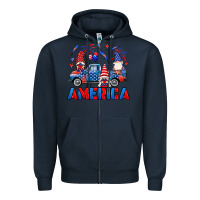 Navy American truck gnomes Zipper Hoodie - Neo Western