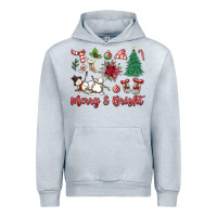 Heather Grey merry bright Urban Hoodie - MaliasSmallBusiness