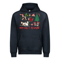 Navy merry bright Urban Hoodie - MaliasSmallBusiness