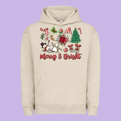 Merry Bright Urban Hoodie Designed By Maliassmallbusiness