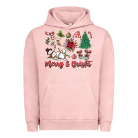 Pigment Salmon merry bright Urban Hoodie - MaliasSmallBusiness