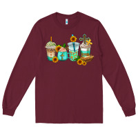 Burgundy jesus coffee cups Long Sleeve Tee - AdoDesignShop