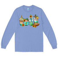 Colony Blue jesus coffee cups Long Sleeve Tee - AdoDesignShop