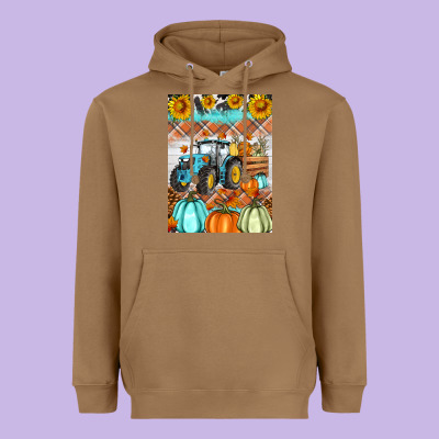 Fall Farm Tractor Air Freshener Heavyweight Hoodie Designed By Artiststas