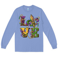 Colony Blue love fleur de lis Long Sleeve Tee - RanaPortraitStore