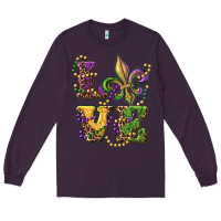 Plum love fleur de lis Long Sleeve Tee - RanaPortraitStore