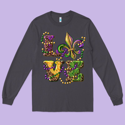 Love Fleur De Lis Long Sleeve Tee Designed By Ranaportraitstore